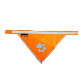 Orange Dog Bandana S Size Hi Visibility Reflective Blaze Orange Bandana for Small Pets Safety Accessories for Walking Camping and Off Leash Exploratio
