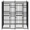 Dog Kennel Black Powder-coated steel Large Durable Dog Kennel
