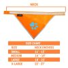 Orange Dog Bandana L Size Hi Visibility Reflective Blaze Orange Bandana for Large Pets Safety Accessories for Walking Camping and Off Leash Exploratio