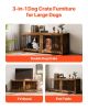 VEVOR 75" Dog Crate Furniture for 2 Dogs, Extra Large Double Dog Crate Furniture Large Breed with Divider & Double Doors