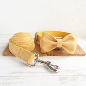 Nala pet dog collar traction rope (Option: Yellow-L)